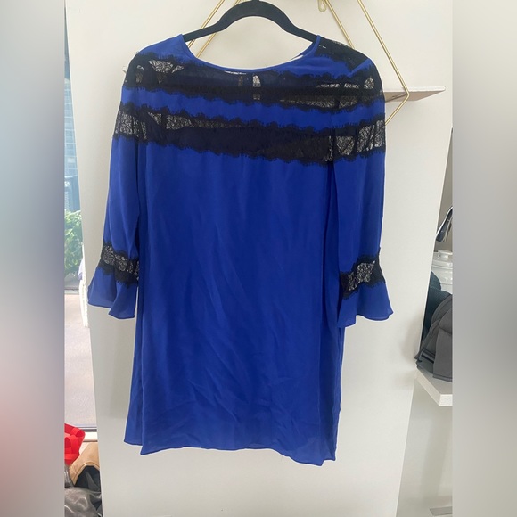 Rebecca Taylor Dresses & Skirts - Rebecca Taylor blue silk and lace dress